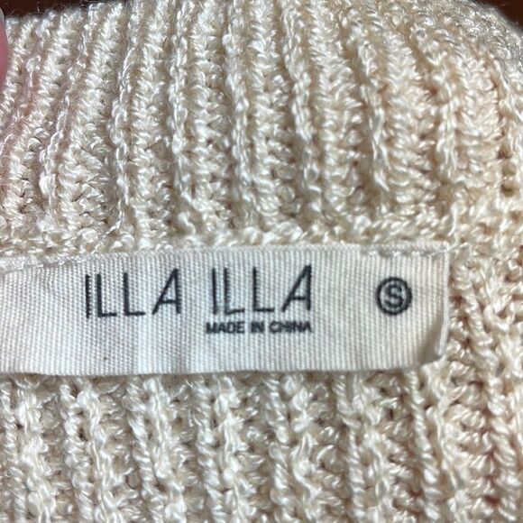ILLA ILLA Oversized  Cream Sweater, aesthetic natural color, beige, neutral, S - Picture 3 of 7